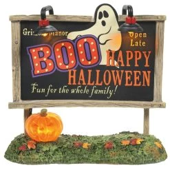 Department 56 -Halloween Village - Lit Ghost Billboard