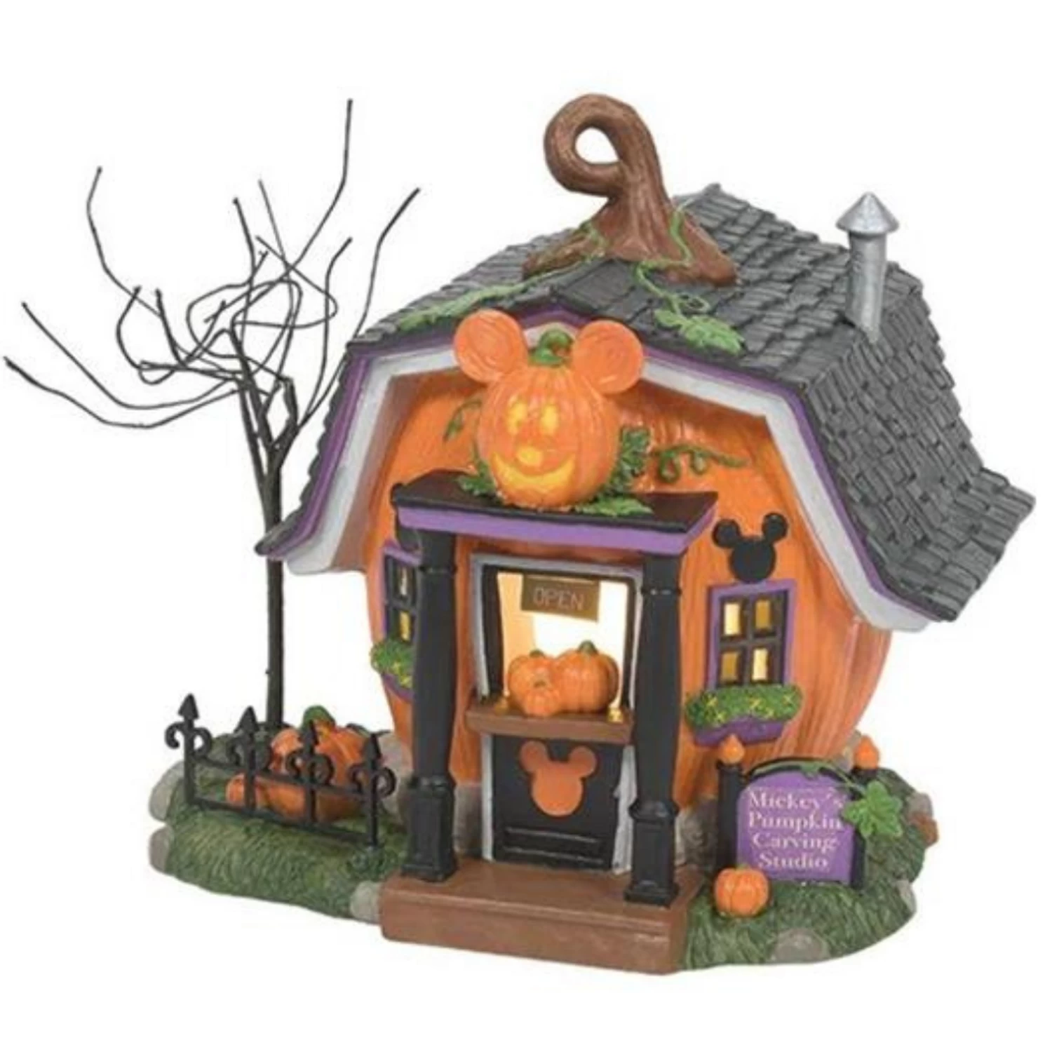 Department 56 Disney's Pumpkintown Halloween Village Complete 13 Piece Set - Image 13