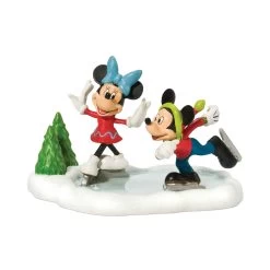 Department 56 - Mickey Village - Mickey And Minnie Go Skating