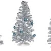 Department 56 - Blue Christmas Tinsel Trees Set