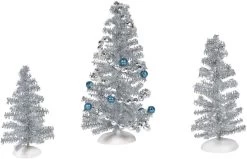 Department 56 - Blue Christmas Tinsel Trees Set