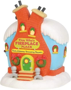 Department 56 - Grinch Village - Flue Who's Fireplace Place
