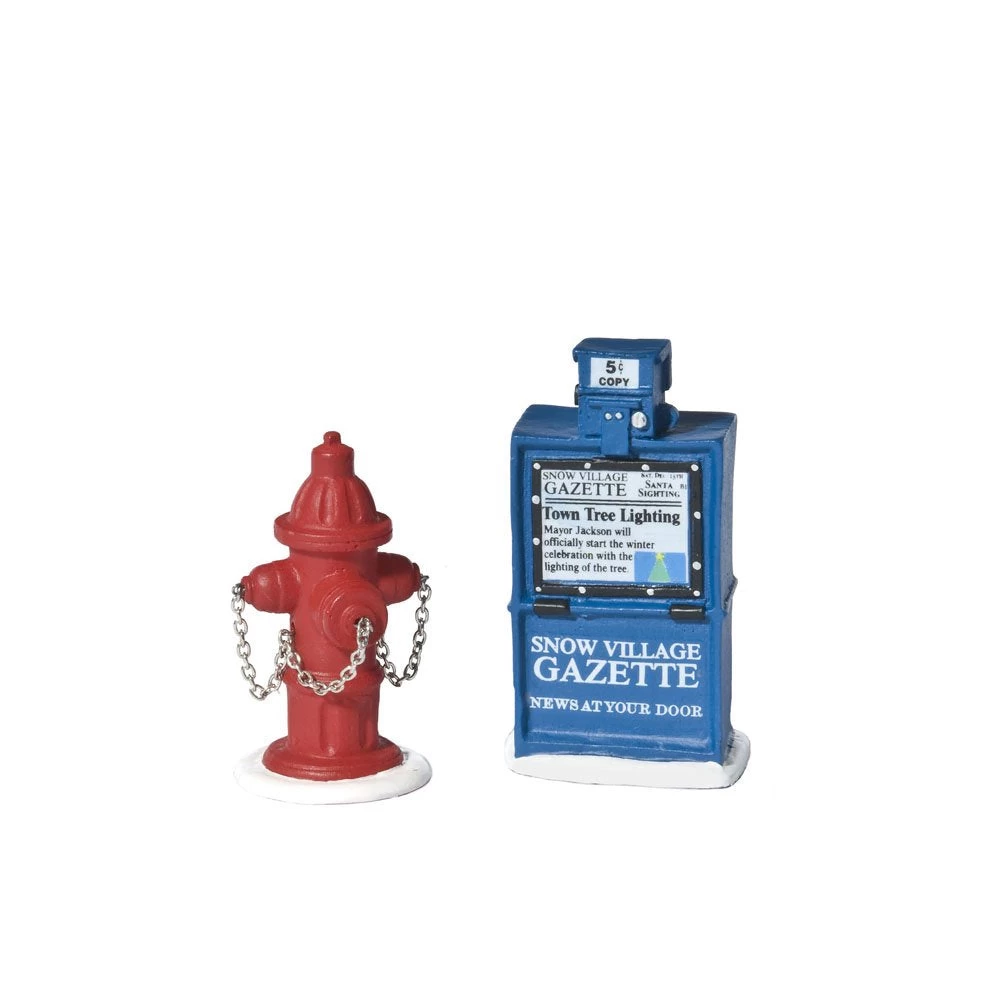 Department 56 Fire Hydrant And Newspaper Box - Image 2