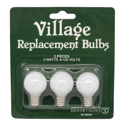 Department 56 Village Replacement Round Light Bulb 3 Pack