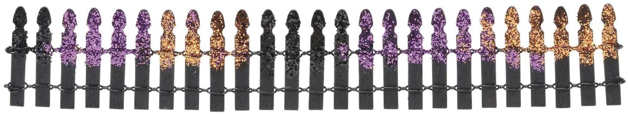Department 56 - Halloween - Glitter Miniature Fence