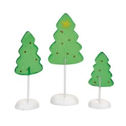Department 56 Candy Corner Trees Acessory Figurines (Set Of 3)
