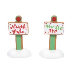 Department 56 Gingerbread Christmas Signs - Set Of 2