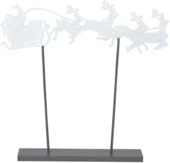 Department 56 - Village Collection Santa's Sleigh Silhouette Road Accessory Figurine, 13.4 Inch