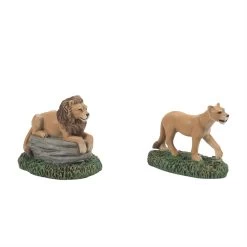 Department 56 Zoological Garden Lion - Set Of 2