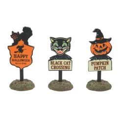Department 56 Halloween Signs - Set Of 3