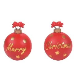 Department 56 Christmas Welcome Landscape Ornament - Set Of 2